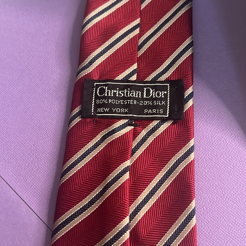Christian Dior 100% Silk Stripped Ties Bundle - Picture 6 of 7